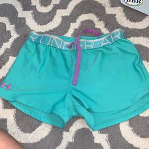 Under armor loose fit athletic shorts- youth large